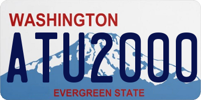 WA license plate ATU2000