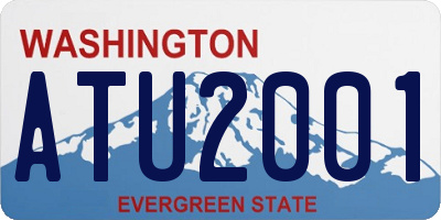 WA license plate ATU2001