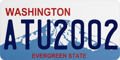 WA license plate ATU2002