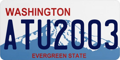 WA license plate ATU2003