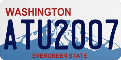 WA license plate ATU2007