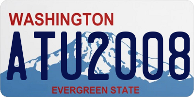 WA license plate ATU2008