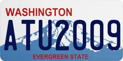 WA license plate ATU2009