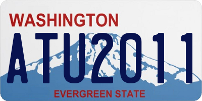 WA license plate ATU2011