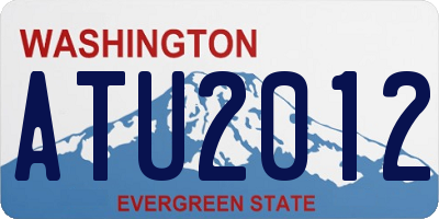 WA license plate ATU2012