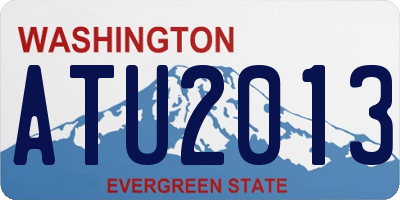 WA license plate ATU2013