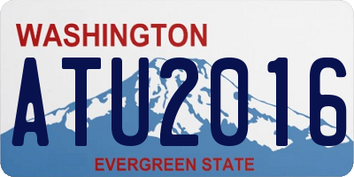 WA license plate ATU2016