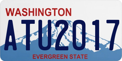 WA license plate ATU2017