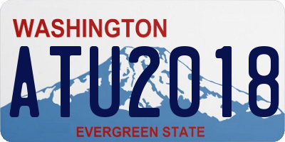 WA license plate ATU2018