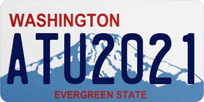 WA license plate ATU2021