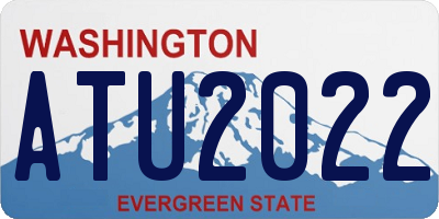 WA license plate ATU2022