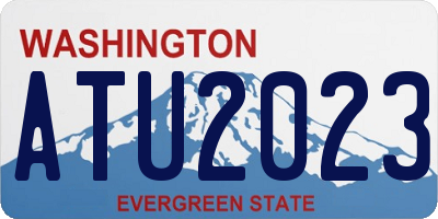 WA license plate ATU2023