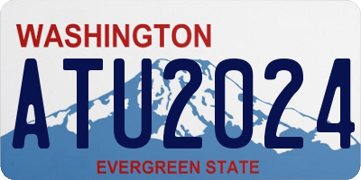 WA license plate ATU2024