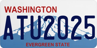 WA license plate ATU2025