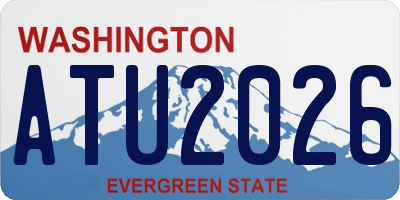 WA license plate ATU2026