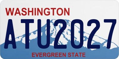 WA license plate ATU2027