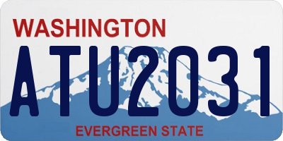 WA license plate ATU2031