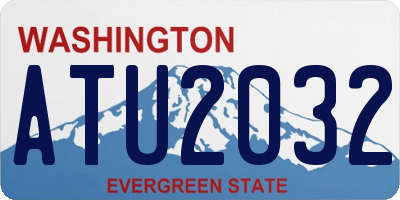 WA license plate ATU2032