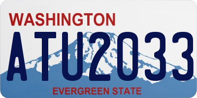 WA license plate ATU2033
