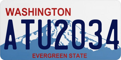 WA license plate ATU2034