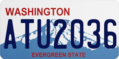 WA license plate ATU2036