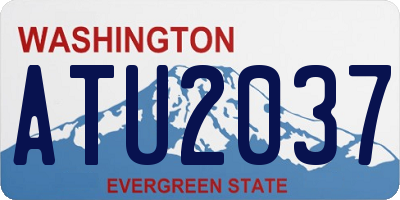 WA license plate ATU2037