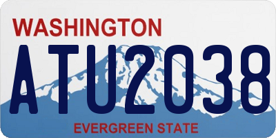 WA license plate ATU2038