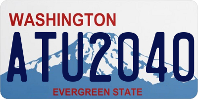WA license plate ATU2040