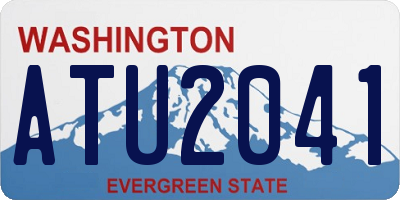 WA license plate ATU2041