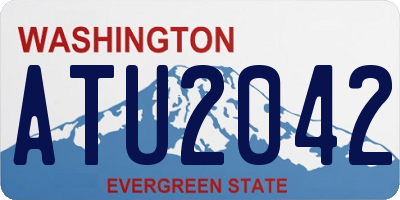 WA license plate ATU2042