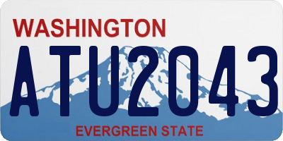 WA license plate ATU2043