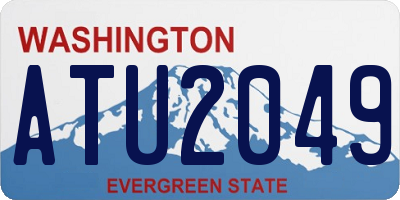 WA license plate ATU2049