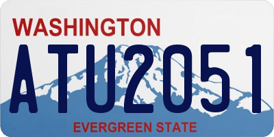 WA license plate ATU2051