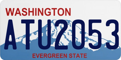 WA license plate ATU2053