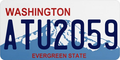 WA license plate ATU2059