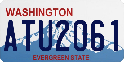 WA license plate ATU2061