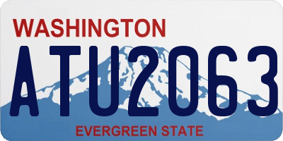 WA license plate ATU2063