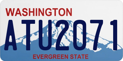 WA license plate ATU2071