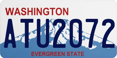 WA license plate ATU2072
