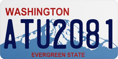 WA license plate ATU2081