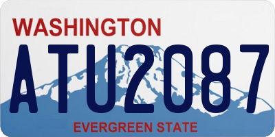 WA license plate ATU2087