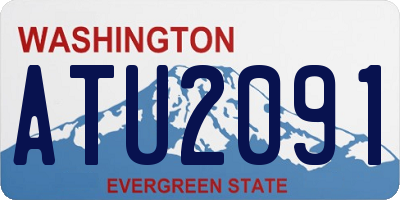 WA license plate ATU2091