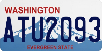 WA license plate ATU2093