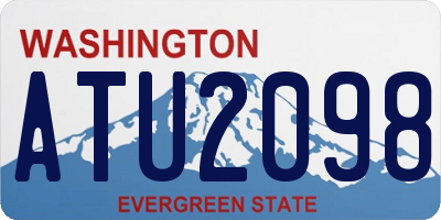 WA license plate ATU2098