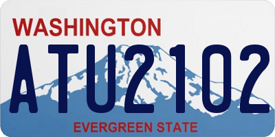 WA license plate ATU2102