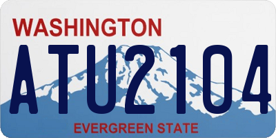 WA license plate ATU2104