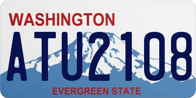 WA license plate ATU2108