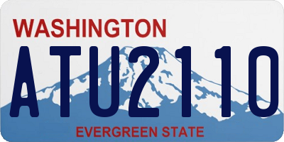 WA license plate ATU2110