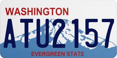 WA license plate ATU2157