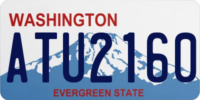 WA license plate ATU2160
